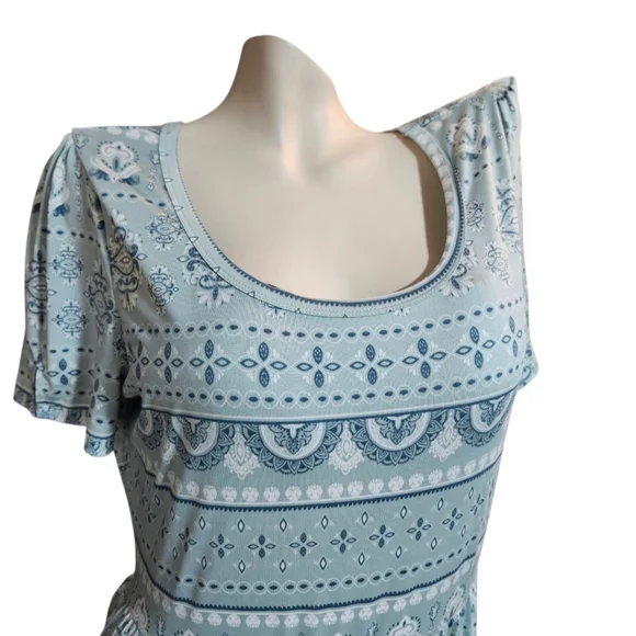 LuLaRoe Light Teal, Stretchy Midi Dress - Picture 3 of 6